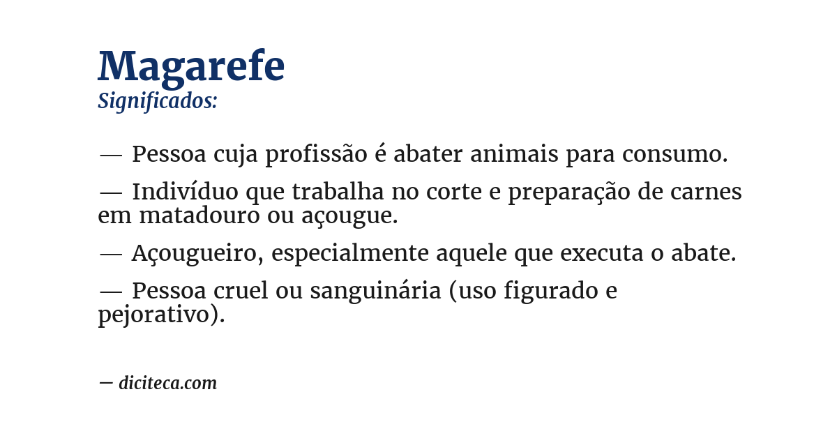 Significado de magarefe