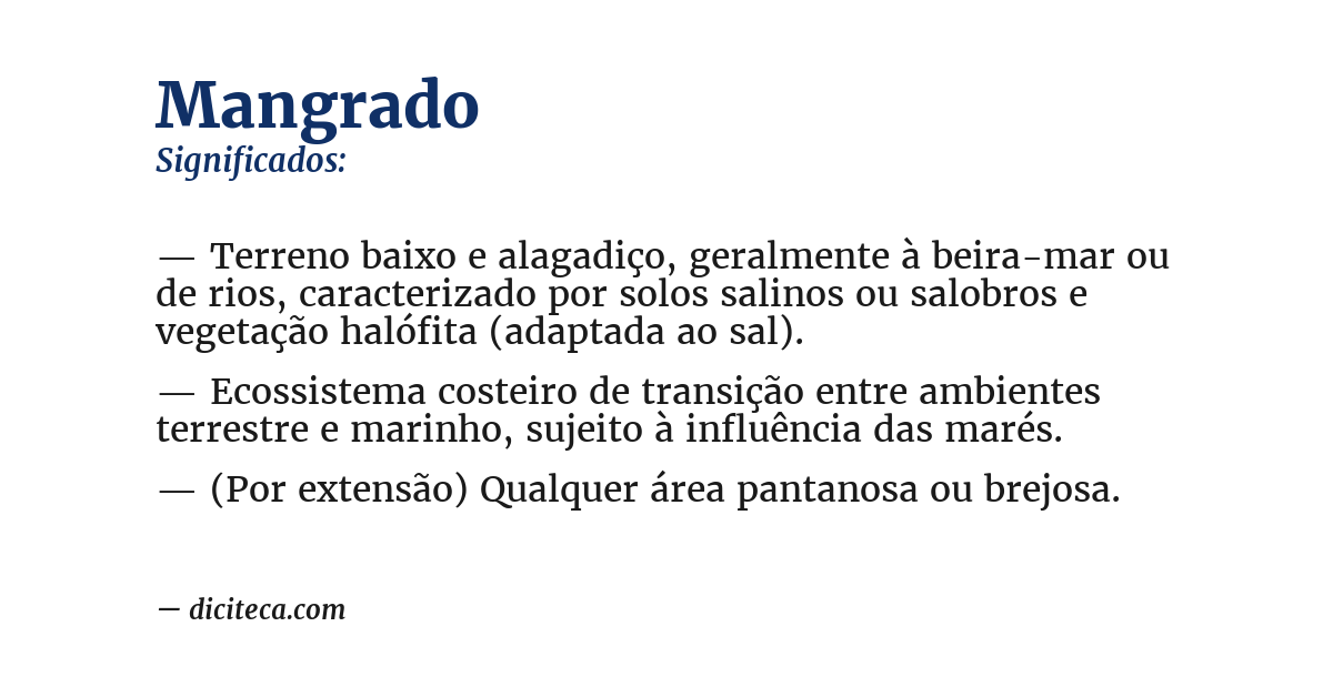 Significado de mangrado