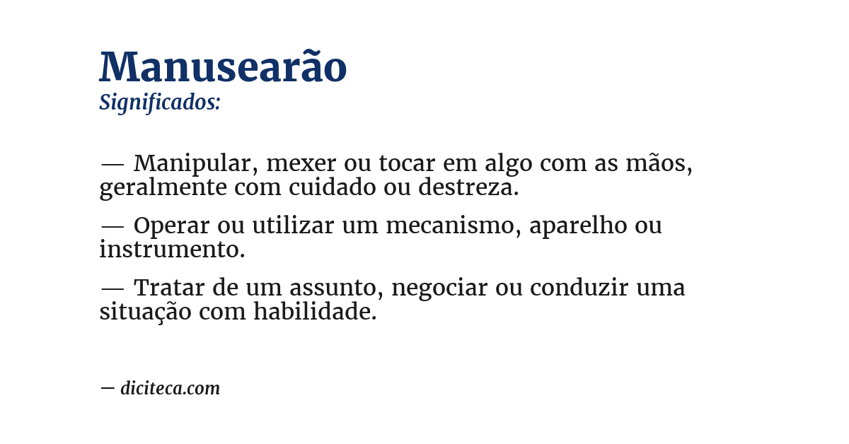 Significado de manusearão