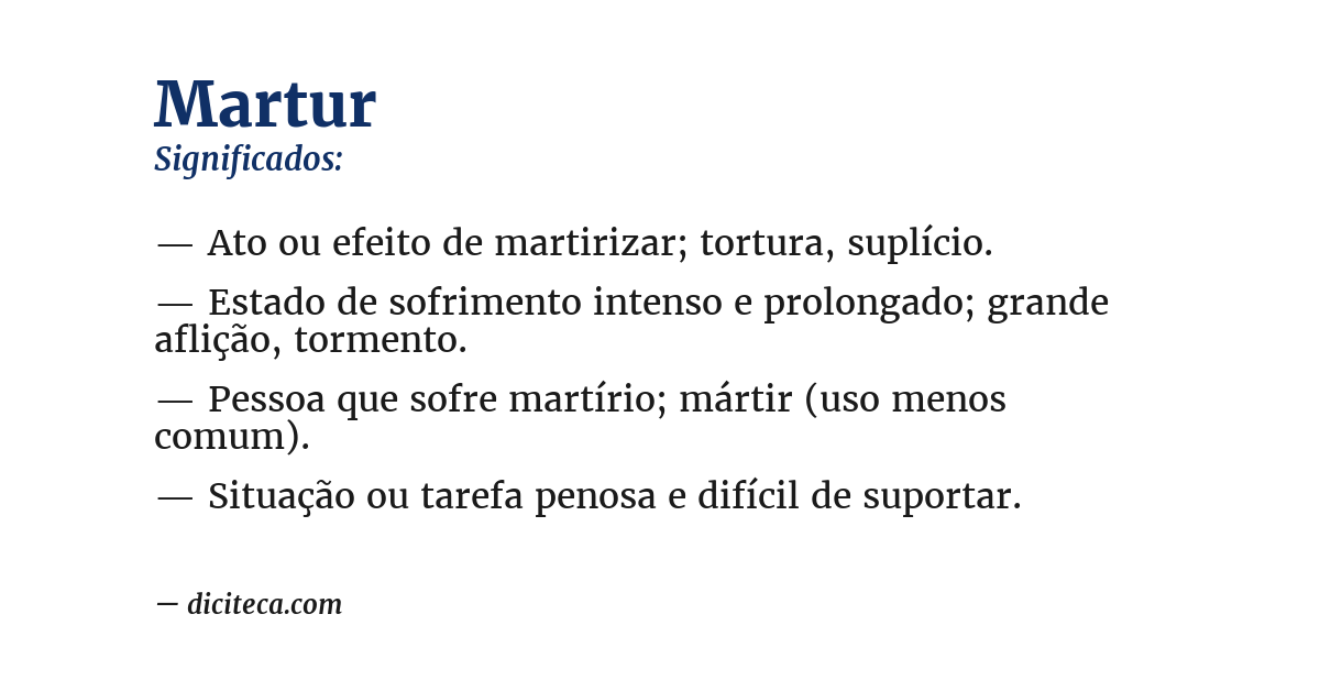 Significado de martur
