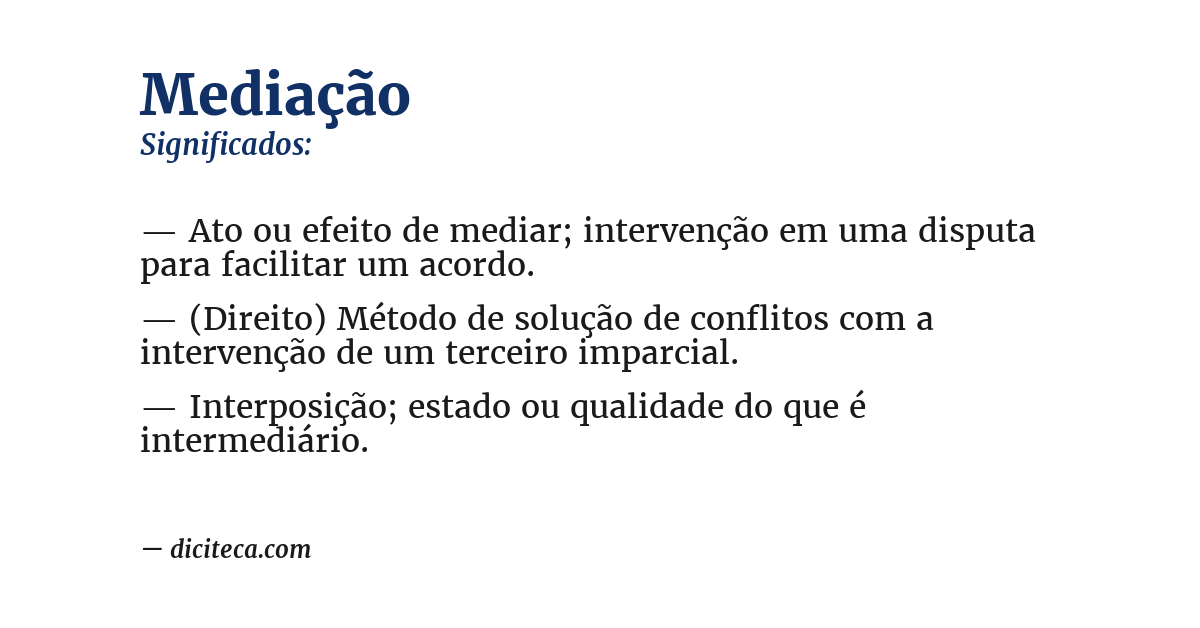 Significado de mediação