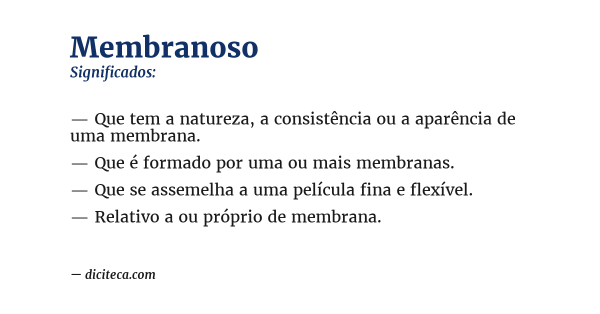 Significado de membranoso