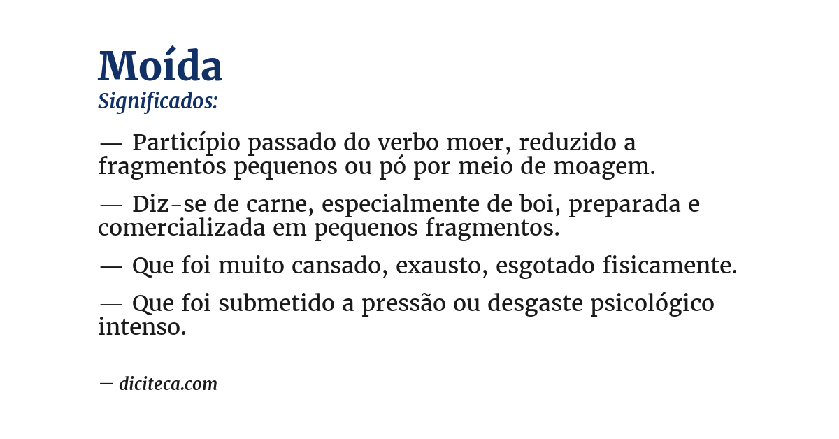Significado de moída