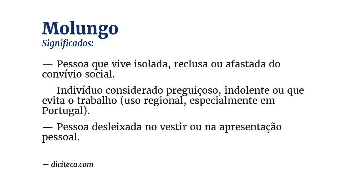 Significado de molungo