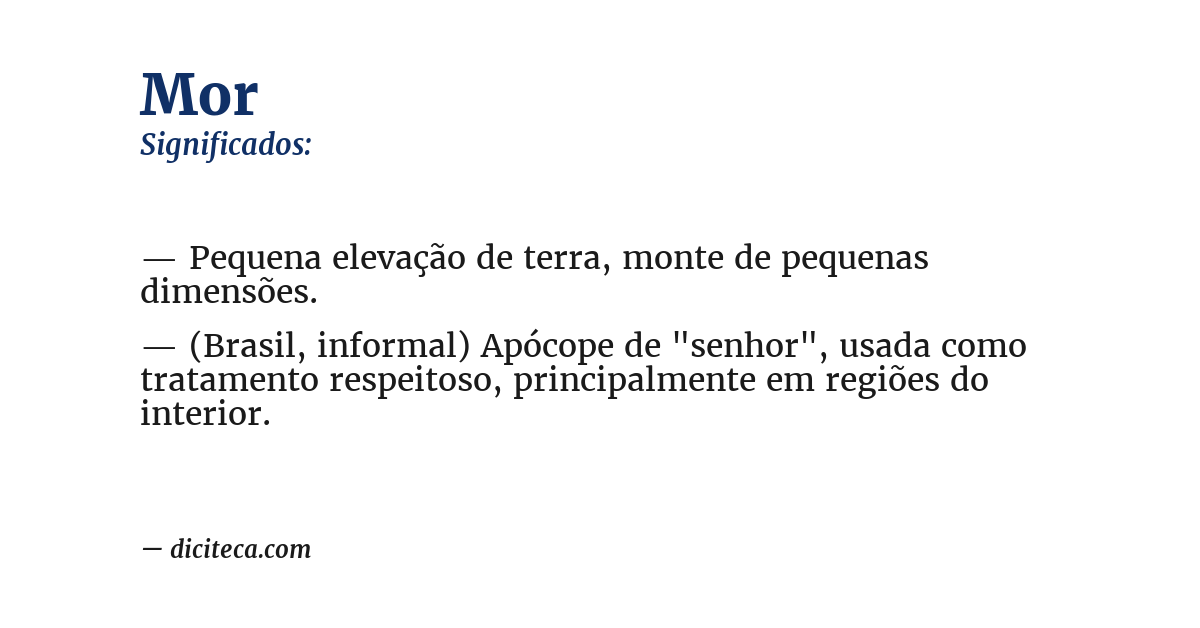 Significado de mor