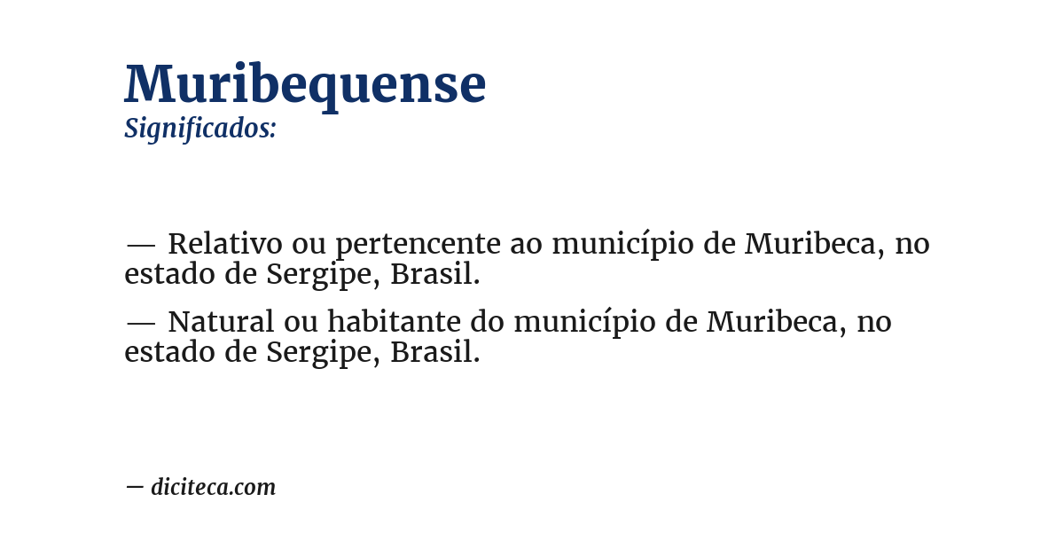 Significado de muribequense