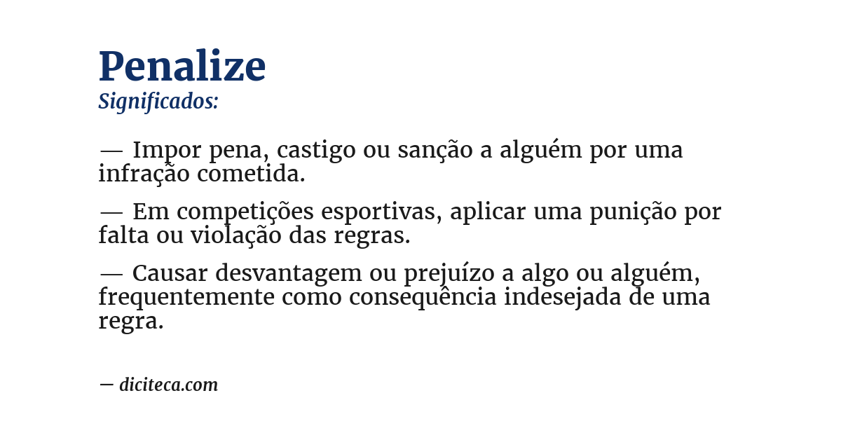 Significado de penalize