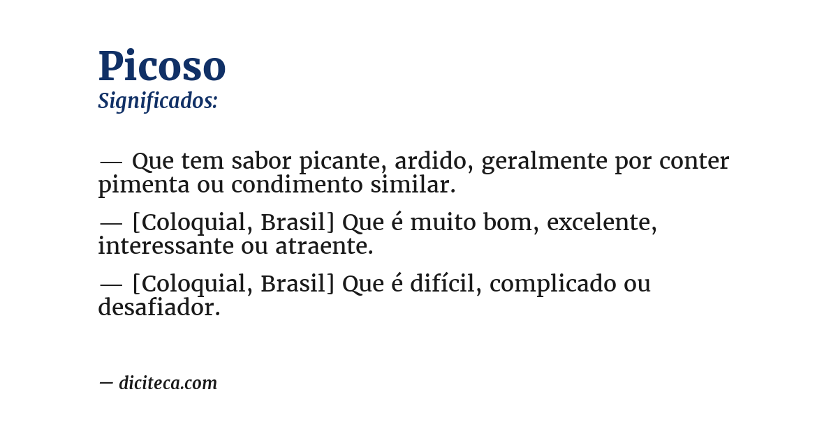 Significado de picoso