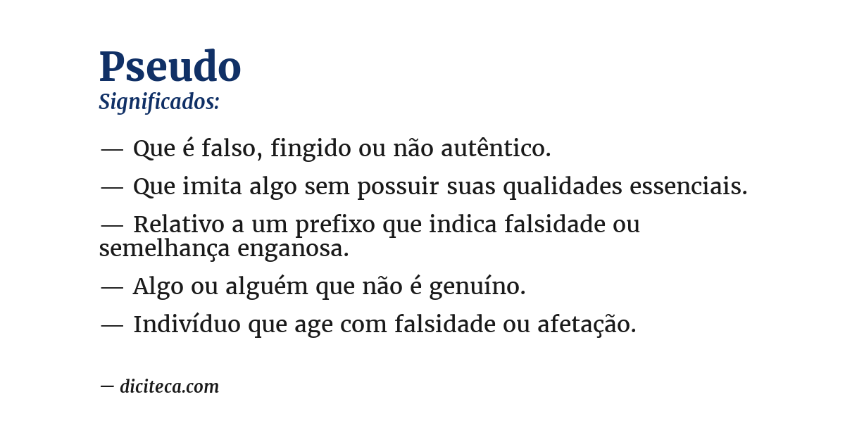 Significado de pseudo