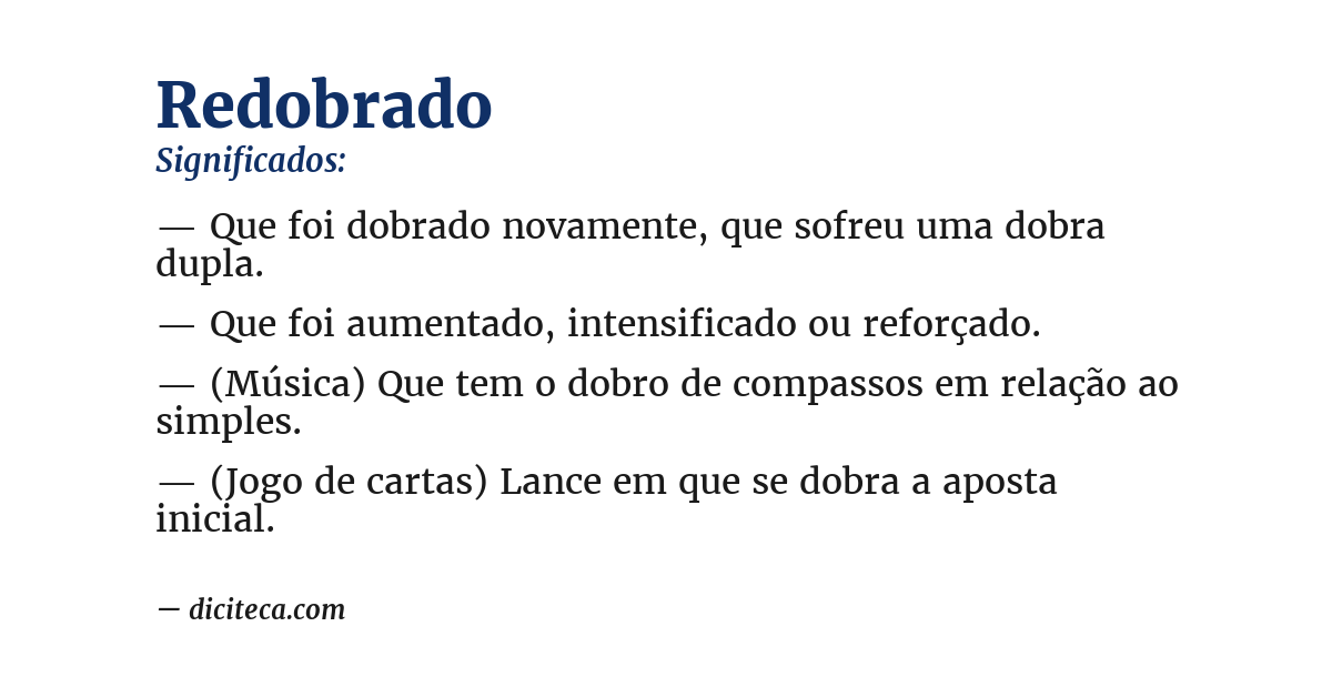 Significado de redobrado
