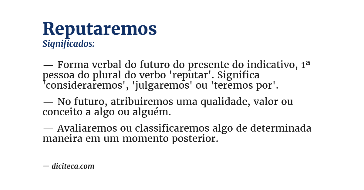 Significado de reputaremos