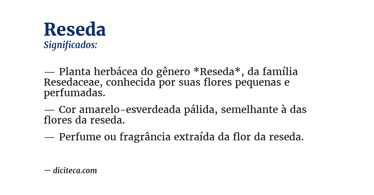 Significado de reseda