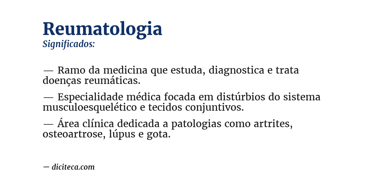 Significado de reumatologia