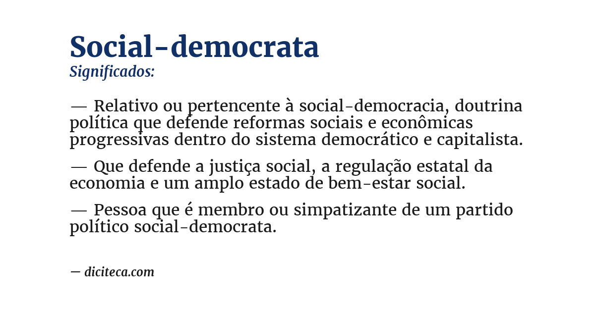 Significado de social-democrata