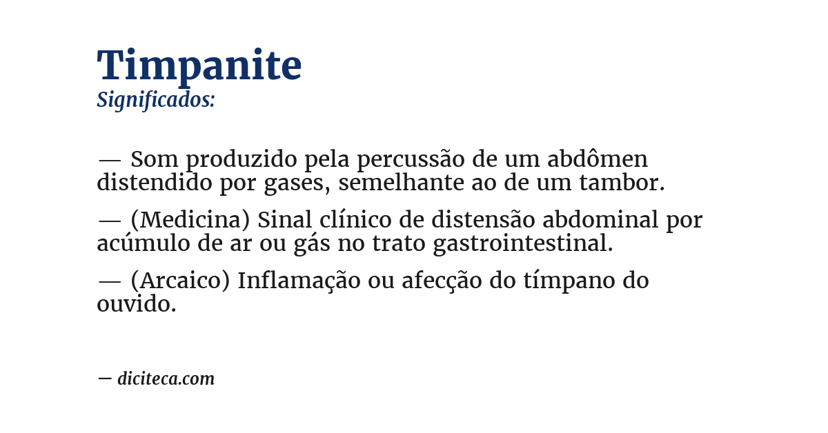 Significado de timpanite