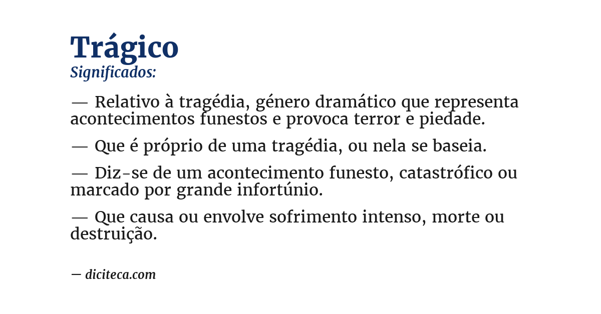 Significado de trágico