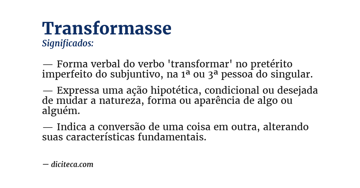 Significado de transformasse