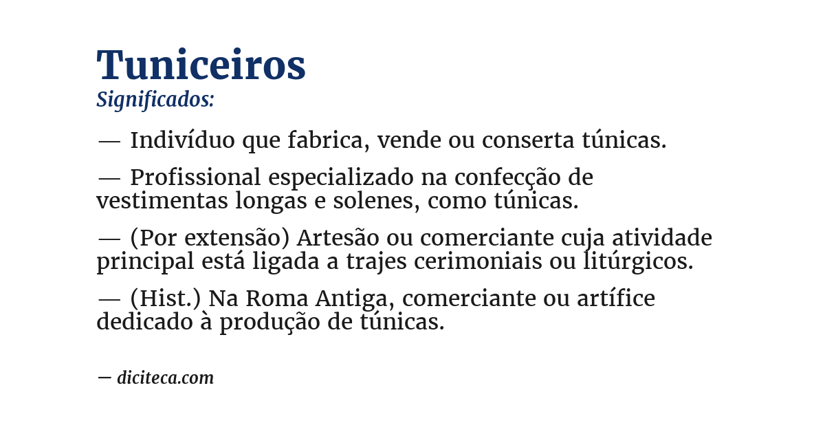 Significado de tuniceiros