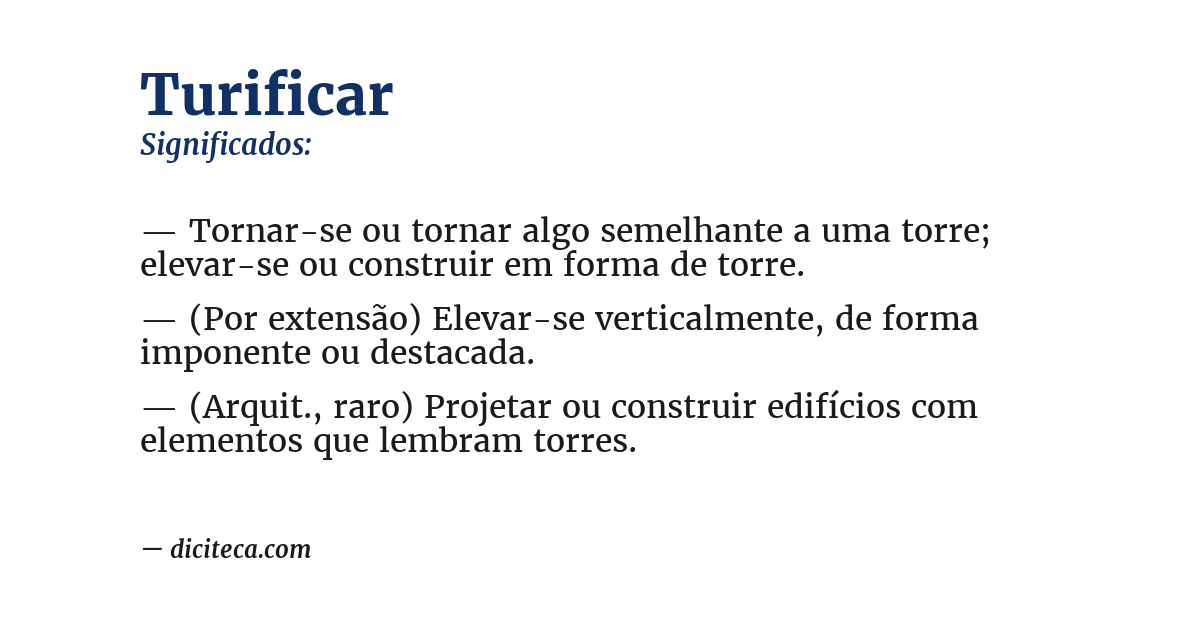 Significado de turificar