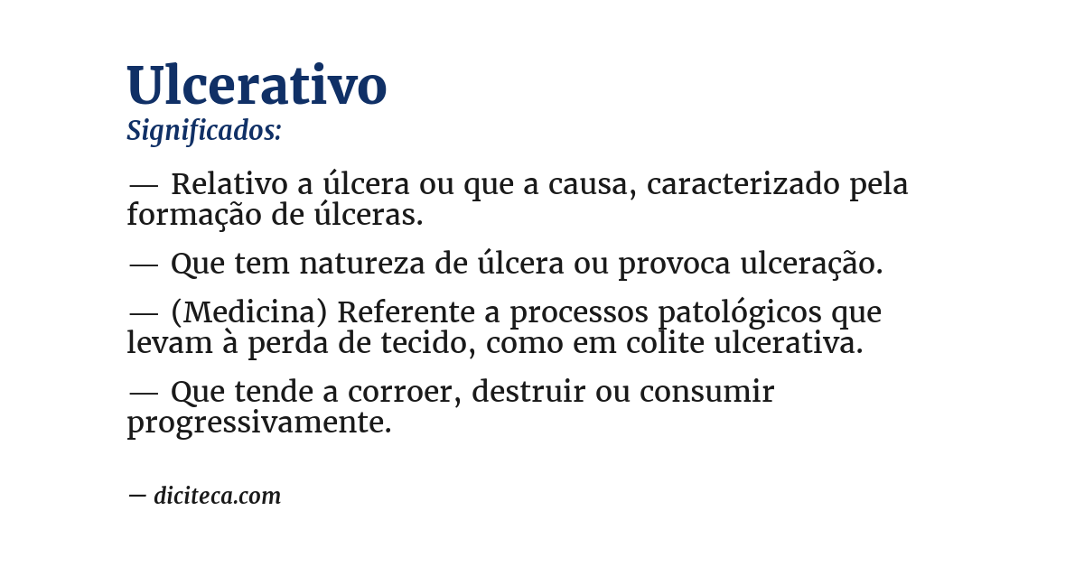 Significado de ulcerativo