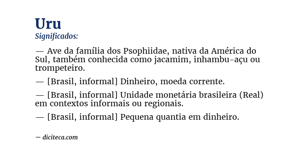 Significado de uru