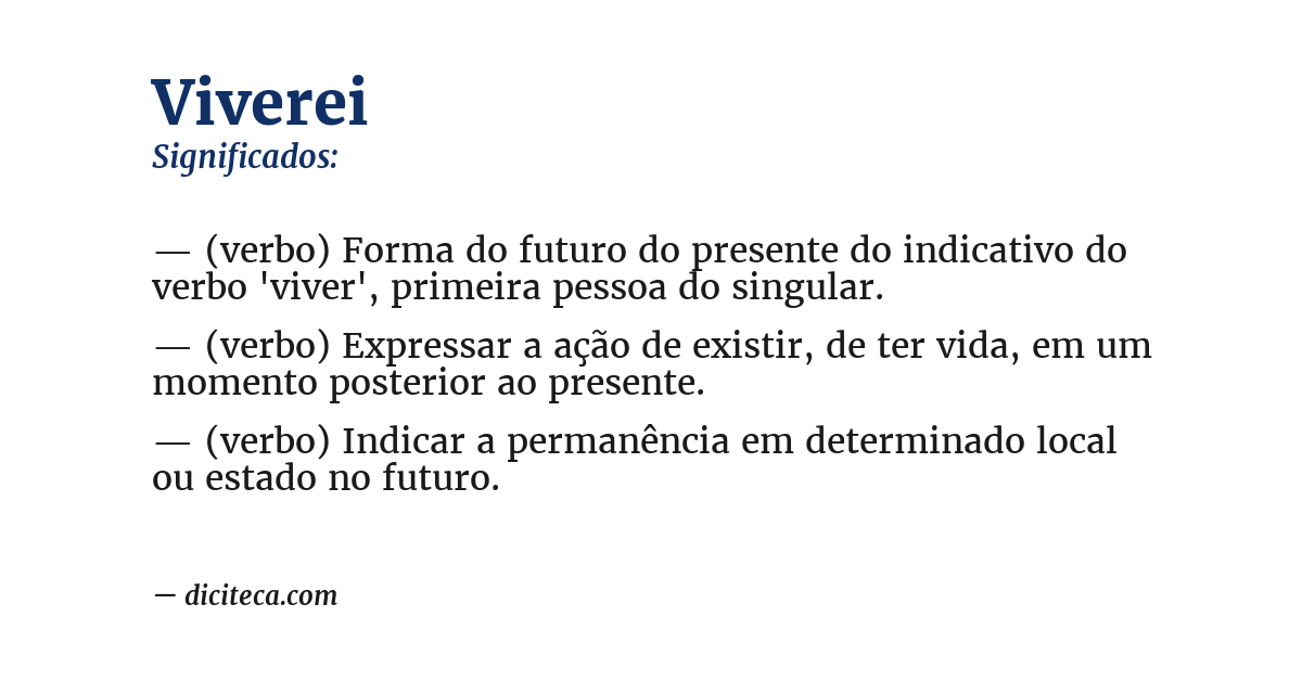 Significado de viverei