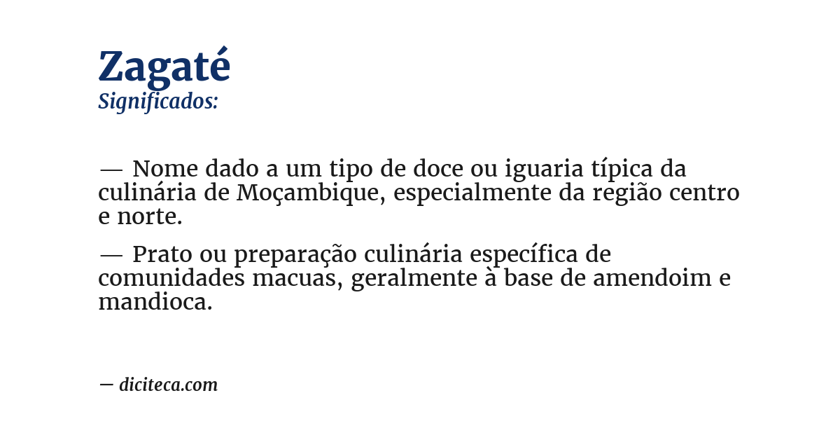 Significado de zagaté