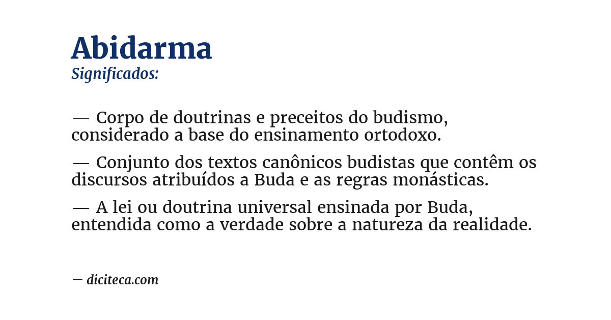 Significado de abidarma