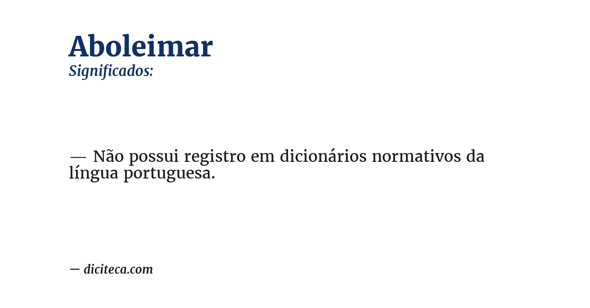 Significado de aboleimar