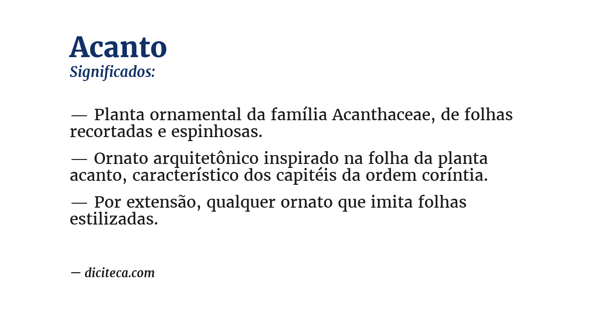 Significado de acanto