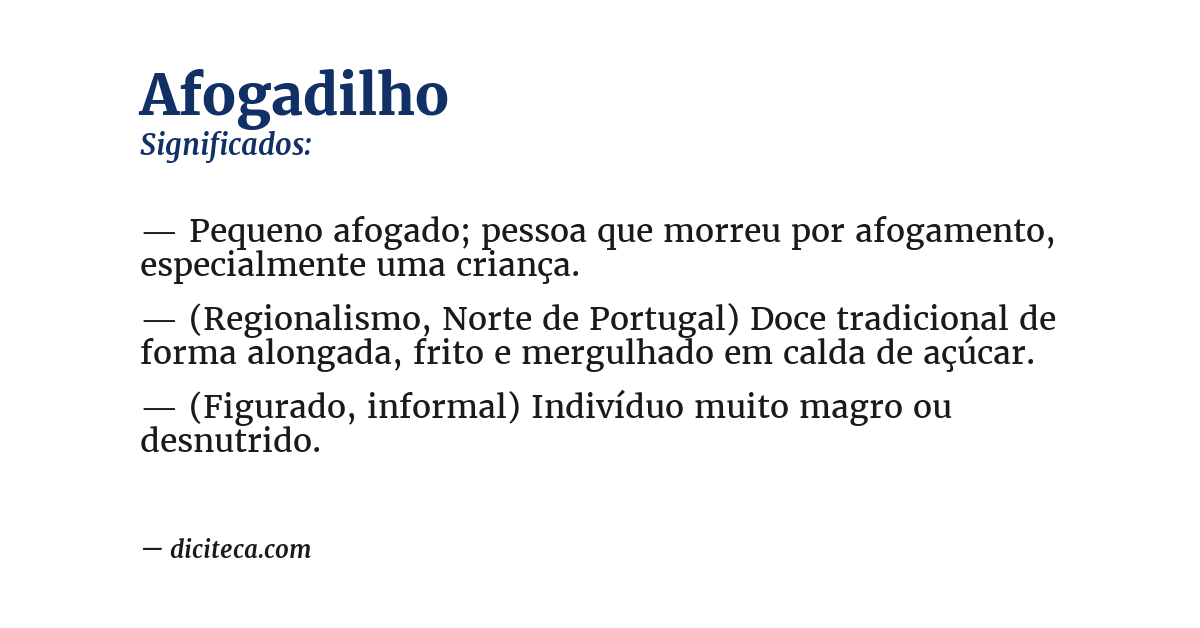 Significado de afogadilho