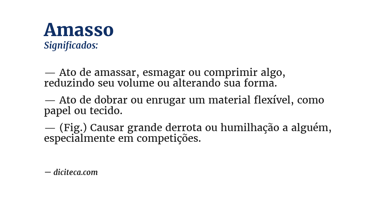 Significado de amasso