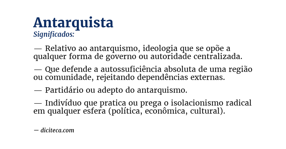 Significado de antarquista