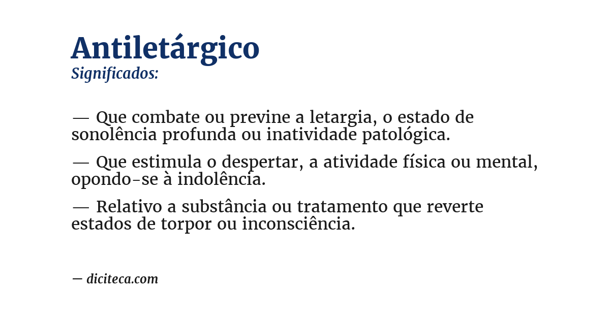 Significado de antiletárgico
