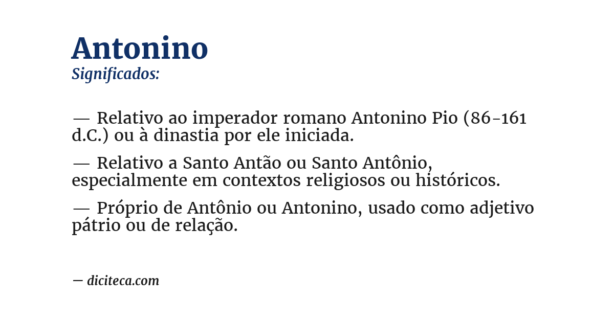 Significado de antonino