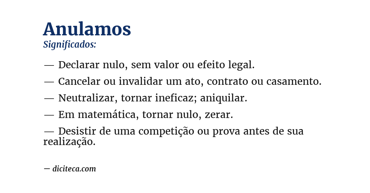 Significado de anulamos