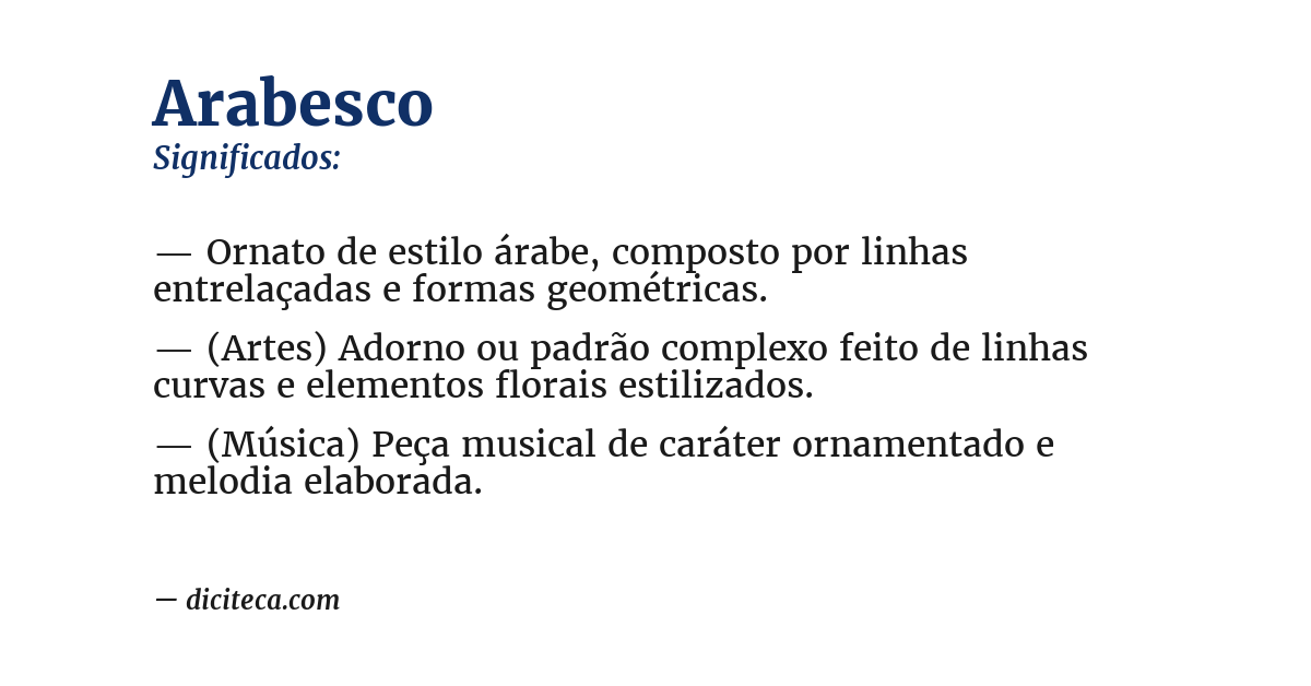 Significado de arabesco