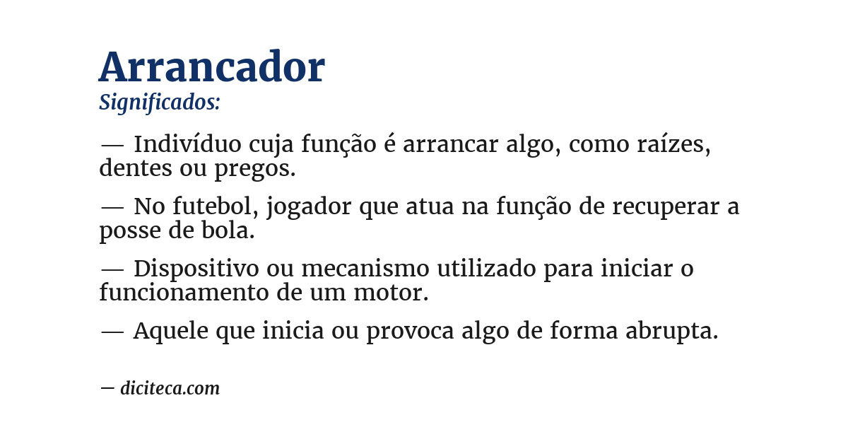 Significado de arrancador