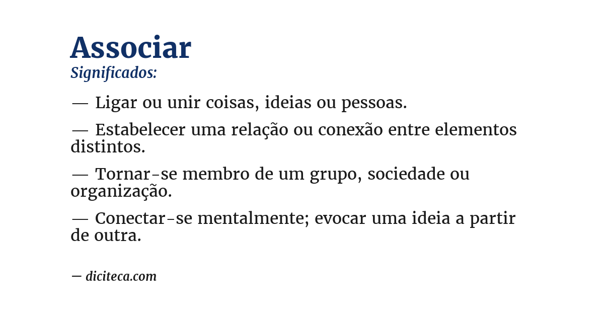 Significado de associar