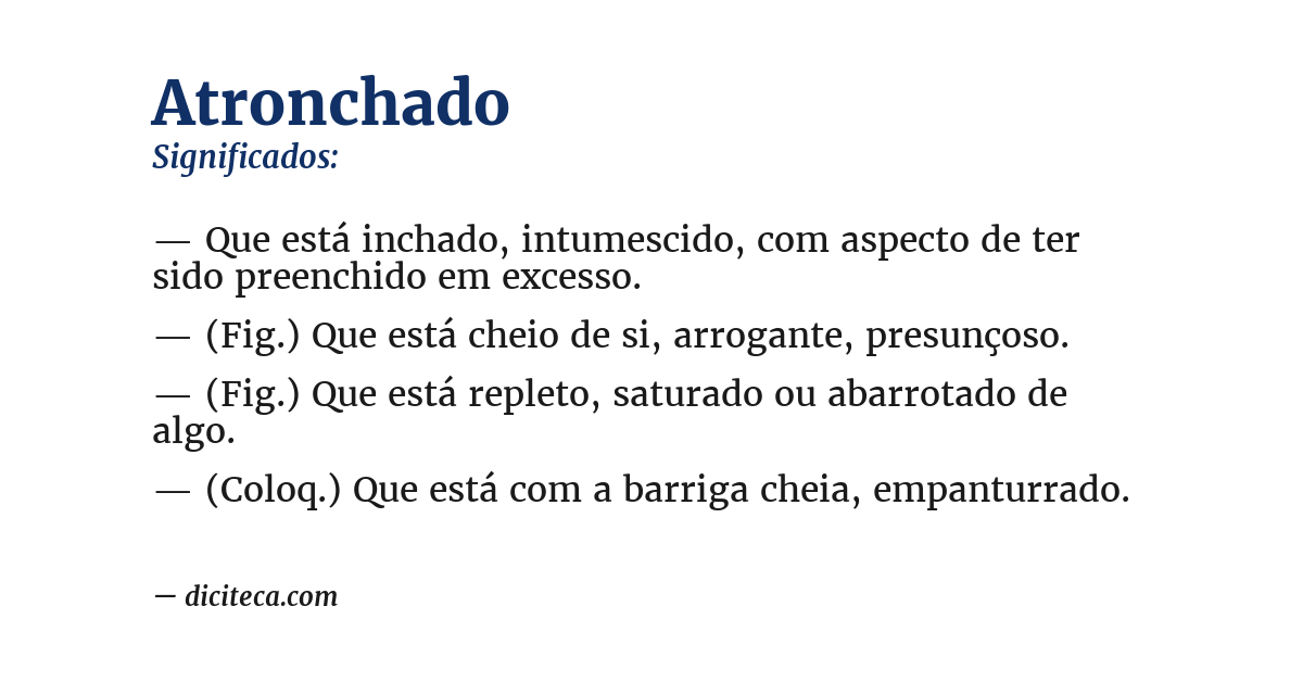 Significado de atronchado