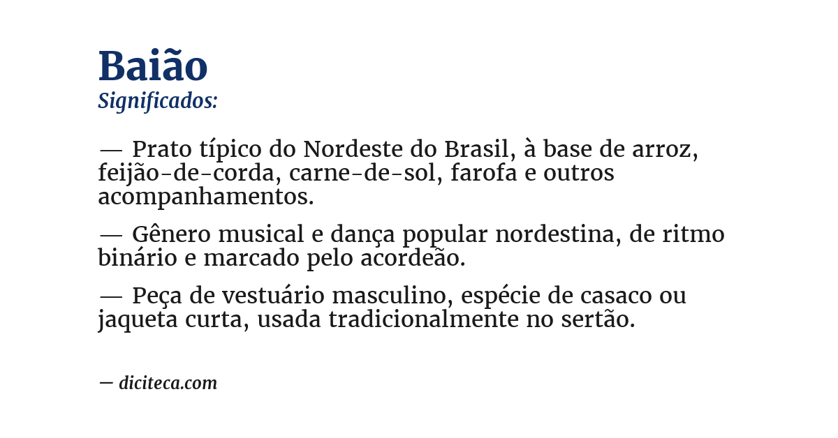 Significado de baião
