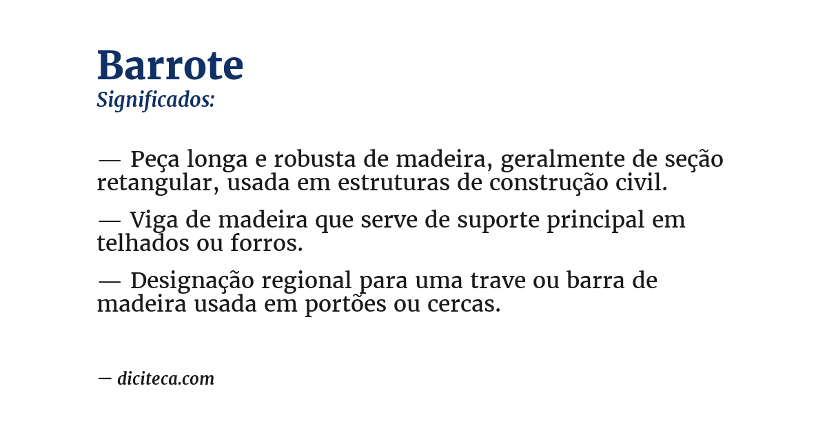 Significado de barrote