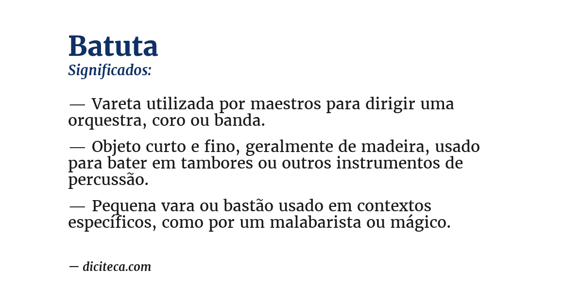 Significado de batuta
