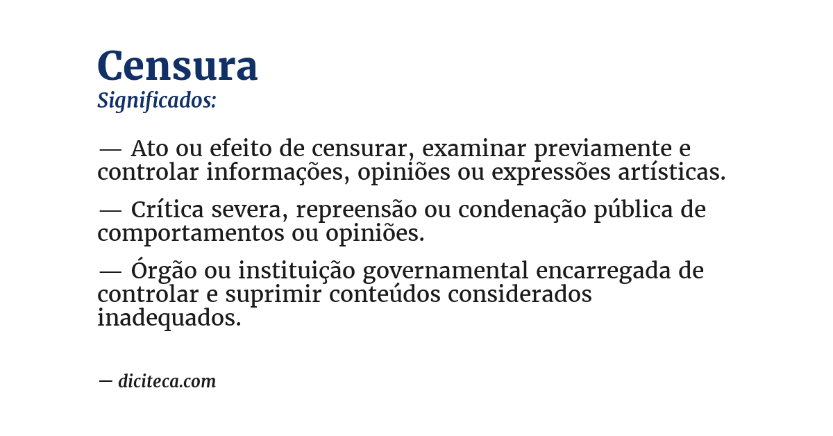 Significado de censura