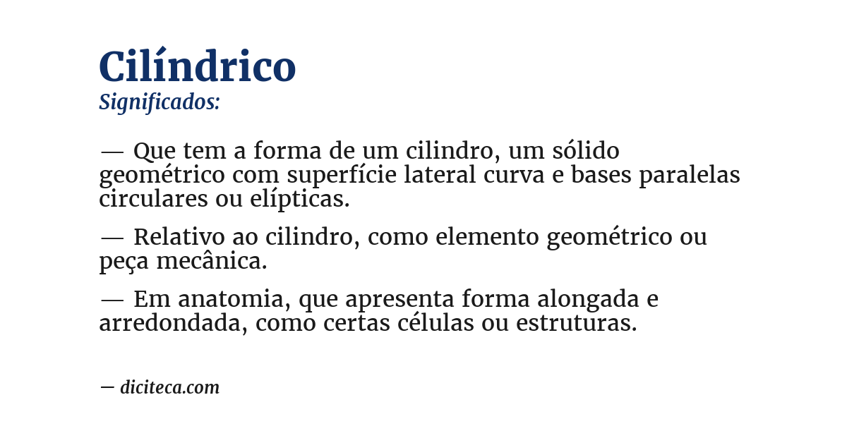 Significado de cilíndrico