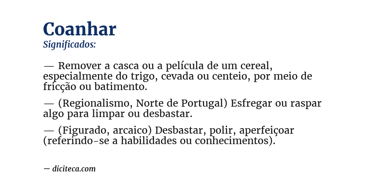 Significado de coanhar