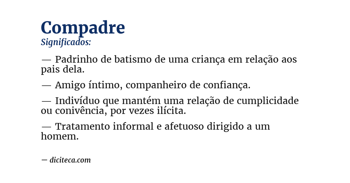 Significado de compadre