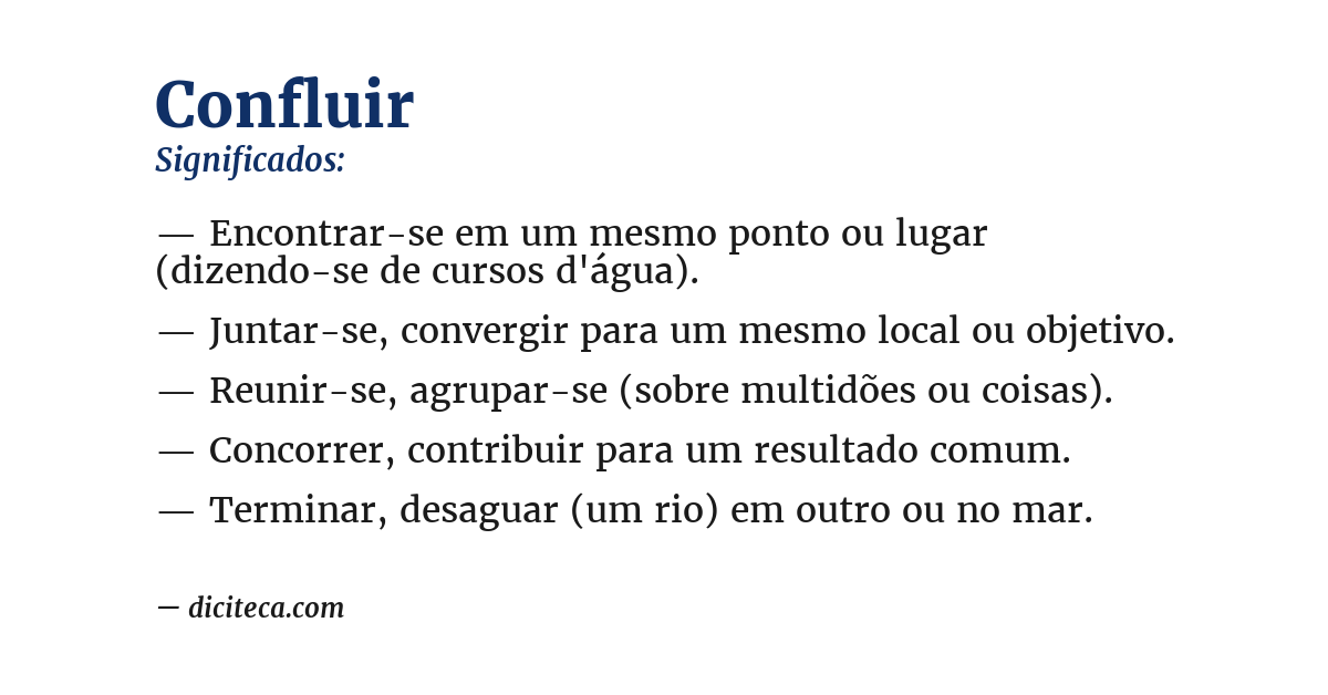 Significado de confluir