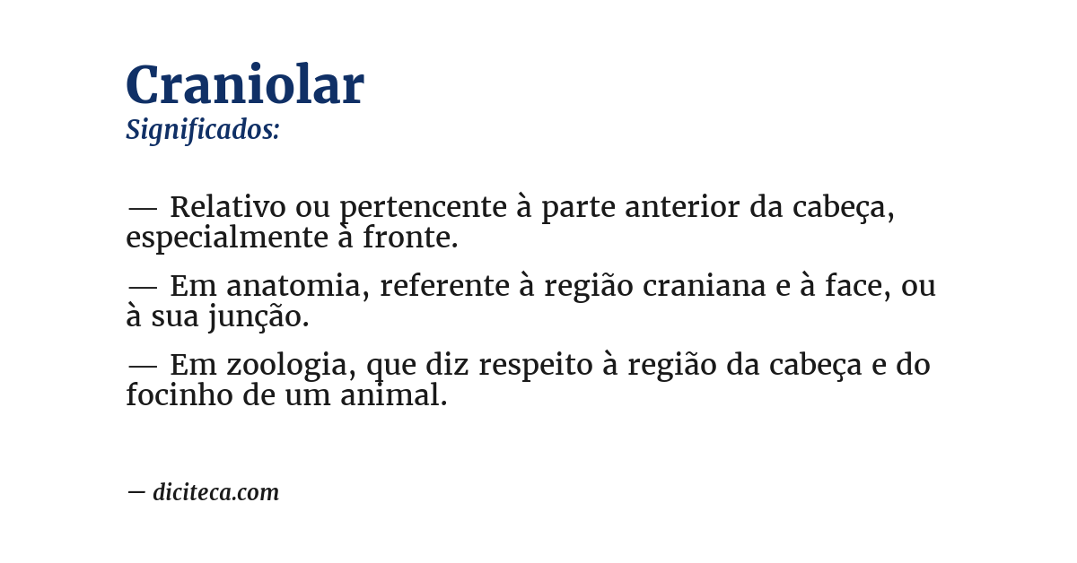 Significado de craniolar