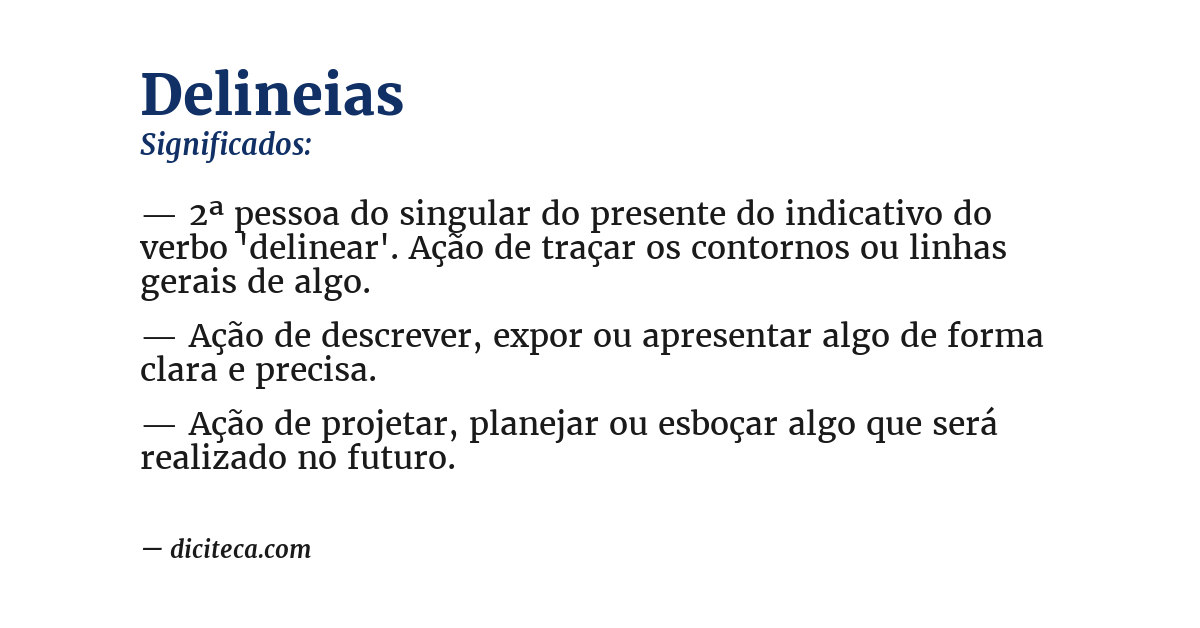 Significado de delineias